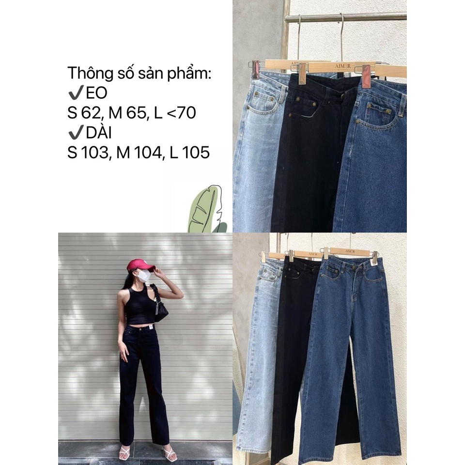 Quần Jeans Ống Rộng Nhà LOVI Vải Jeans Lưng Cao Dáng Suông Form Rộng Hack Dáng