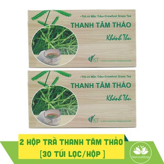 Bộ 02 hộp trà thanh tâm thảo (cỏ mần trầu) Khánh Thu 30 túi lọc/hộp