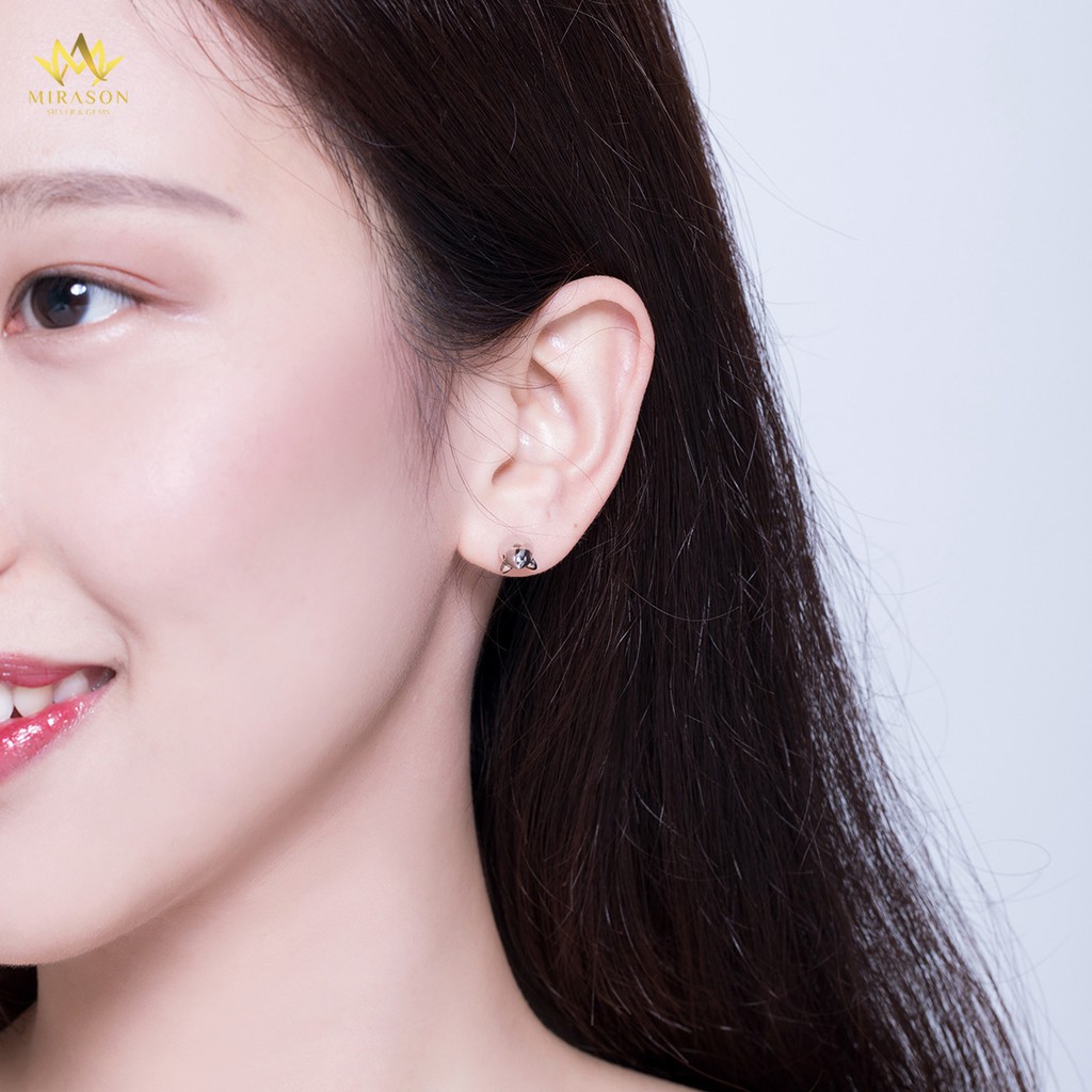 Khuyên Tai Bạc Nữ MIRASON Cá Heo MBT053 -  Bông Tai Nữ Bạc 925 Cao Cấp
