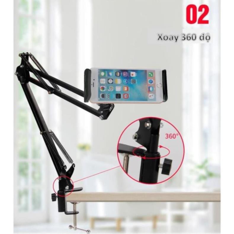 Giá Đỡ Ipad, Điện Thoại Kẹp Đầu Giường, Cạnh Bàn Đa Năng Xoay 360 Độ Điều Chỉnh Mọi Góc Độ | BigBuy360 - bigbuy360.vn