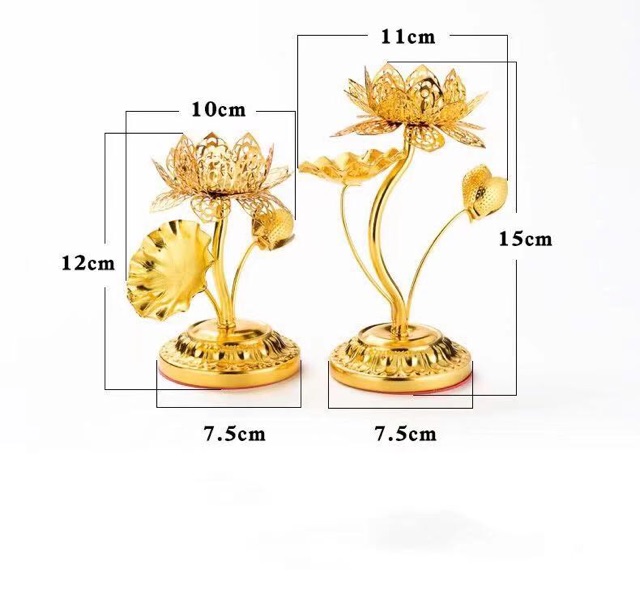 ĐẾ NẾN HOA SEN HỢP KIM