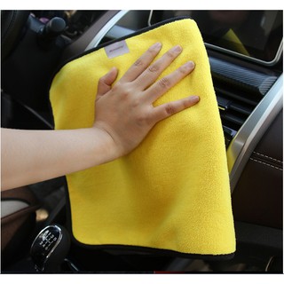 Combo 3 khăn lau xe Microfiber siêu dày,siêu hút nước