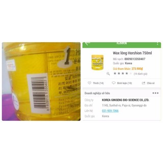 Wax Tẩy Lông Horshion 750ml