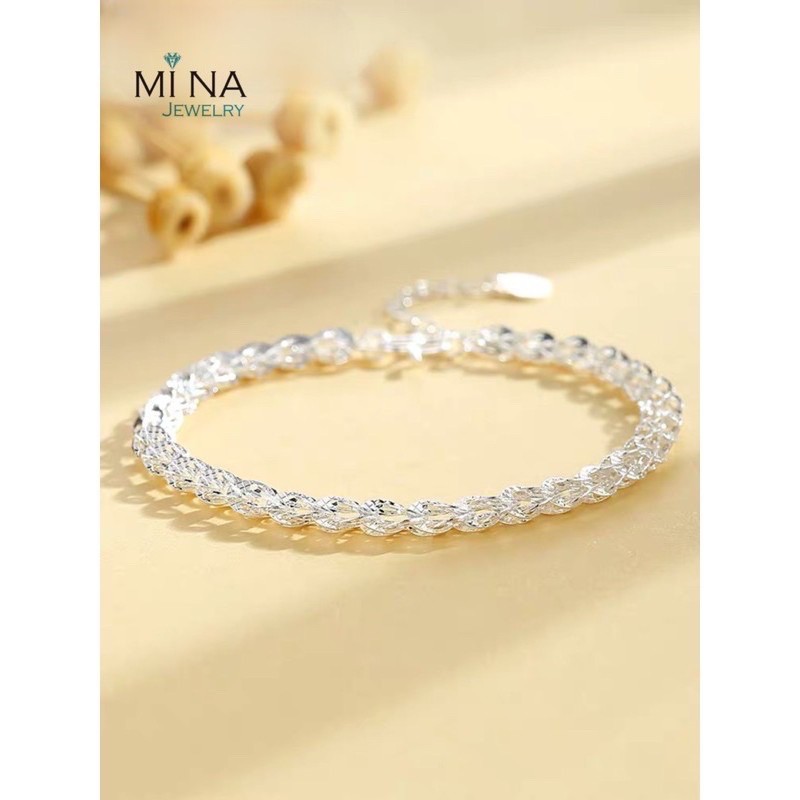 Lắc tay bạc nữ dáng đuôi phụng sang chảnh -Trang sức MINA JEWELRY