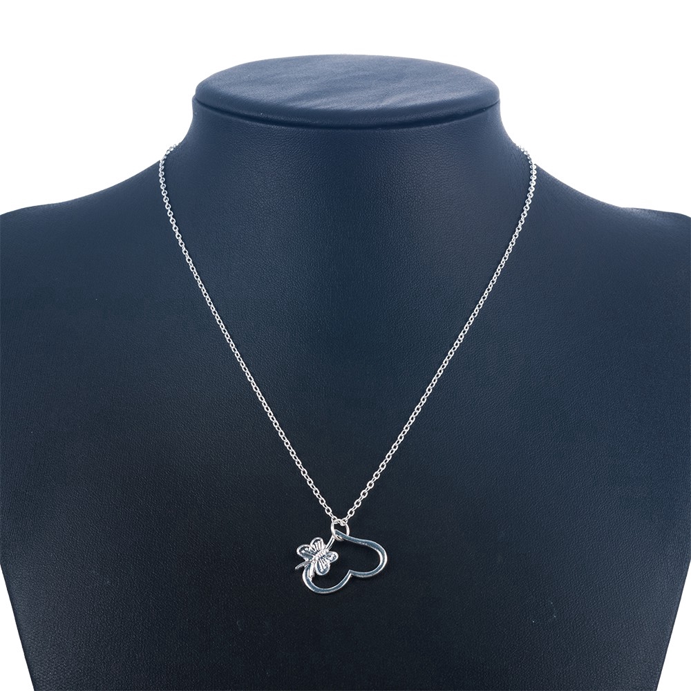 Dây chuyền nữ trang mặt trái tim đính đá pha lê xinh xắn