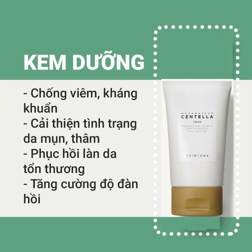 SALE2 [Chính Hãng] Bộ 3 Sản Phẩm Chiết Xuất Rau Má Dịu Nhẹ Skin1004 Madagascar Centella SALE2