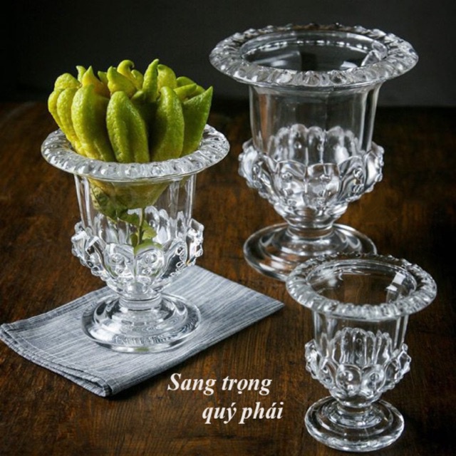 Ly Cắm Phật Thủ, Cắm Hoa Bằng Thủy Tinh Cao Cấp