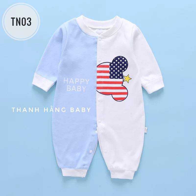 Body Cho Bé, Bộ Body Dài Tay Thu Đông Bé  Trai Bé Gái Thanh Hằng Baby Từ 3 Đến 13 Kg