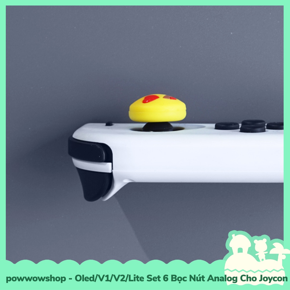 [Sẵn VN - Hỏa Tốc] Oled/V1/V2/Lite Set 6 Bọc Nút Analog Joycon Cho Máy Game Cầm Tay Nintendo Switch Emotional Funny