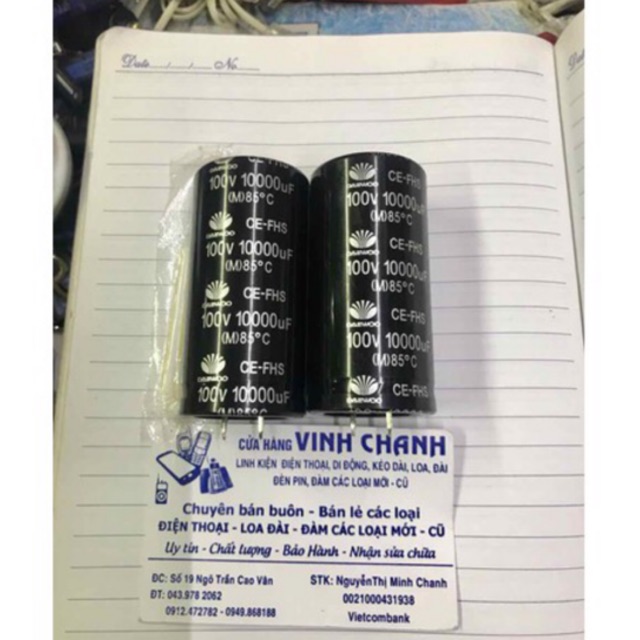 2 Con tụ Daewoo 100V 10000uf
