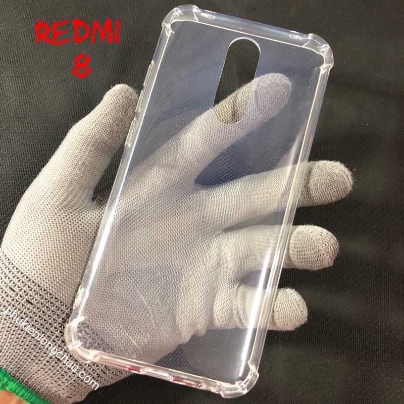 Ốp Lưng Xiaomi Redmi 8 Dẻo Trong Suốt Chống Sốc Có Gù Bảo Vệ 4 Gốc