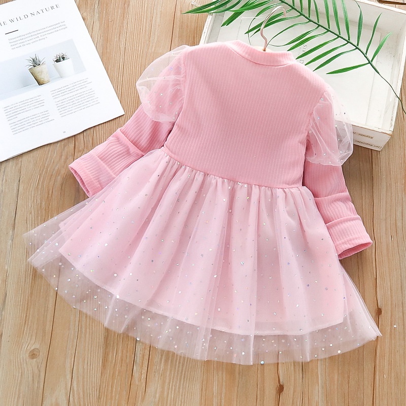 Đầm Công Chúa Elsa Tay Dài Cho Bé Gái 1-6 Tuổi
