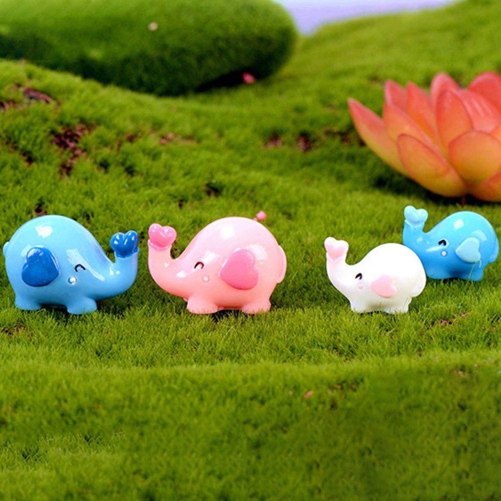 MOCHO Mô Hình Chú Voi Nhỏ Bằng Nhựa Resin Trang Trí Sân Vườn / Nhà Búp Bê