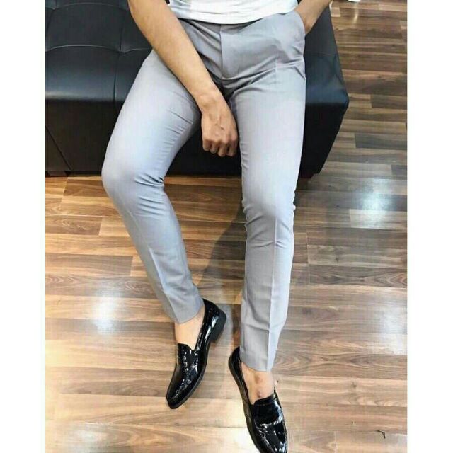 Quần tây nam ghi sáng , quần ống côn , dáng hàn chuẩn vải co giãn nhẹ - AT32 | BigBuy360 - bigbuy360.vn