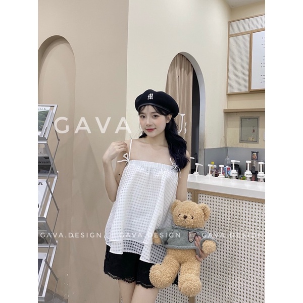 Áo 2s tầng bèo chun ngực điệu đà