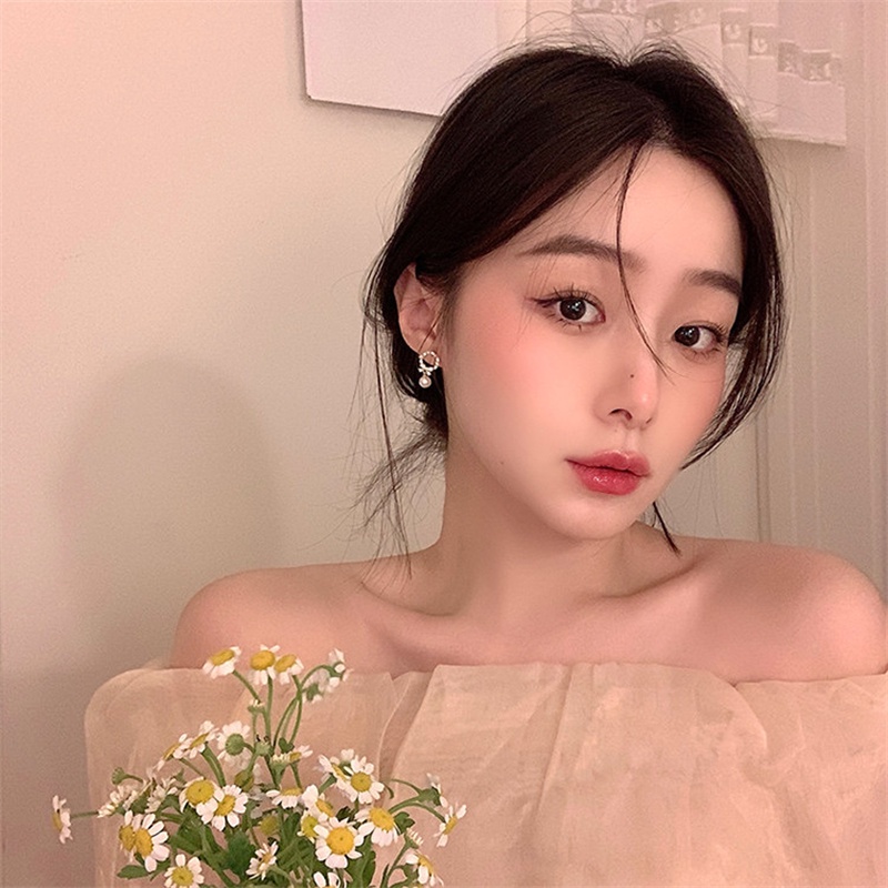 Khuyên Tai Nơ Tua Rua Nhẹ Dịu Dàng Sang Trọng Phong Cách Hàn Quốc Cho Nữ