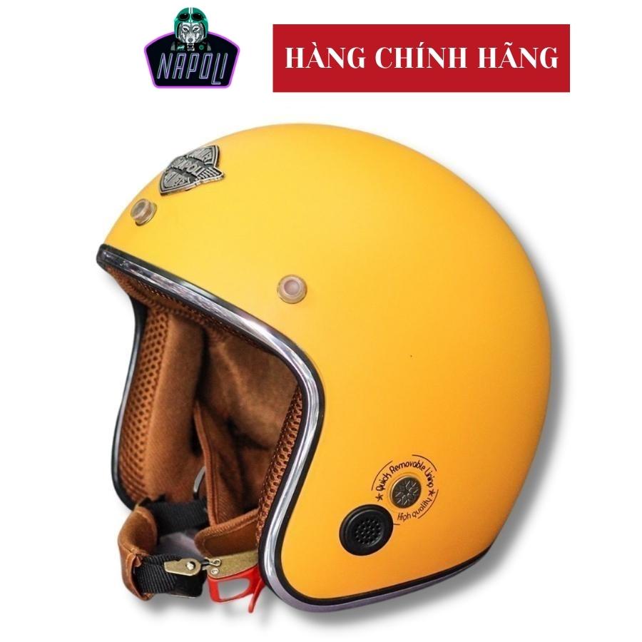 Mũ bảo hiểm 3/4 NAPOLI phượt đủ màu bảo hành 12 tháng hàng chính hãng vòng đầu 55-58cm