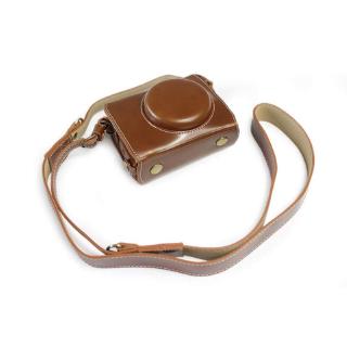 Túi da Pu đế hở bọc máy ảnh canon Powershot G7X II G7X Mark 3 G7X3 kèm dây đeo