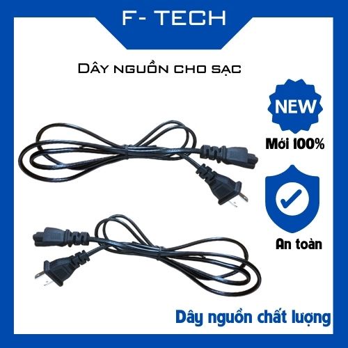 Dây nguồn sạc laptop dây nguồn máy tính 2 chấu zin, nhựa dẻo chống nứt, dây đồng to chống nóng khi sử dụng