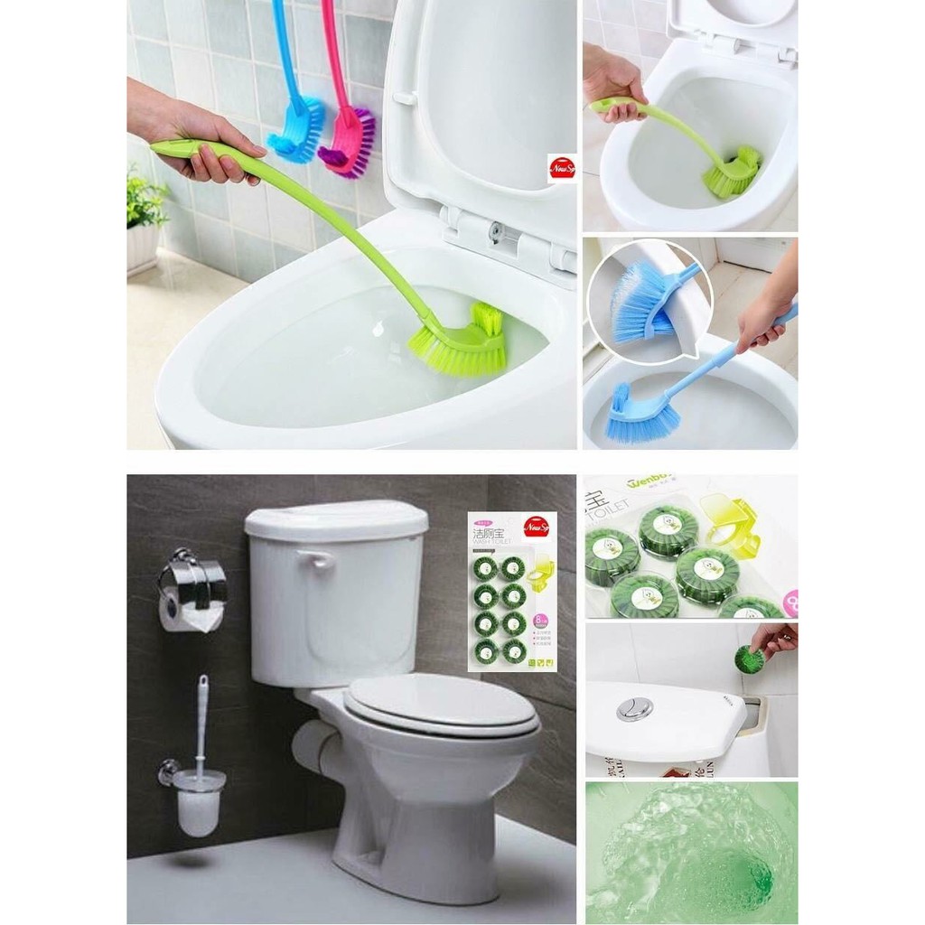 Chổi cọ toilet, vệ sinh 2 đầu tiện ích mã SPS365