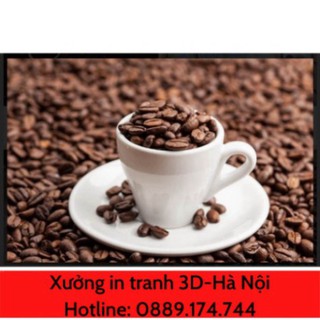 [Giá tại xưởng] tranh 3D dán quán cafe dán tường in Vải Lụa zalo o889174744 o889.174.744