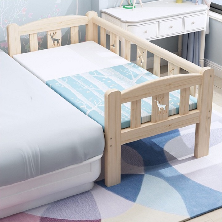 Nệm giường bông ép kích thước dài 195 rộng 95 dày 5cm phù hợp với giường 200*100cm có tặng kèm ga bọc nệm HAPPY HOME