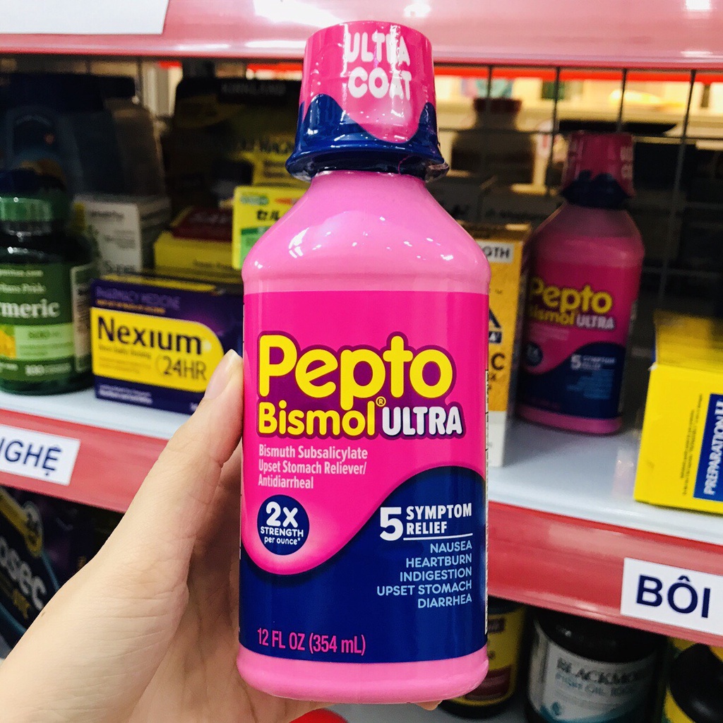 Siro hỗ trợ tiêu hoá tiêu chảy dạ dày Pepto Bismol Ultra 354ml