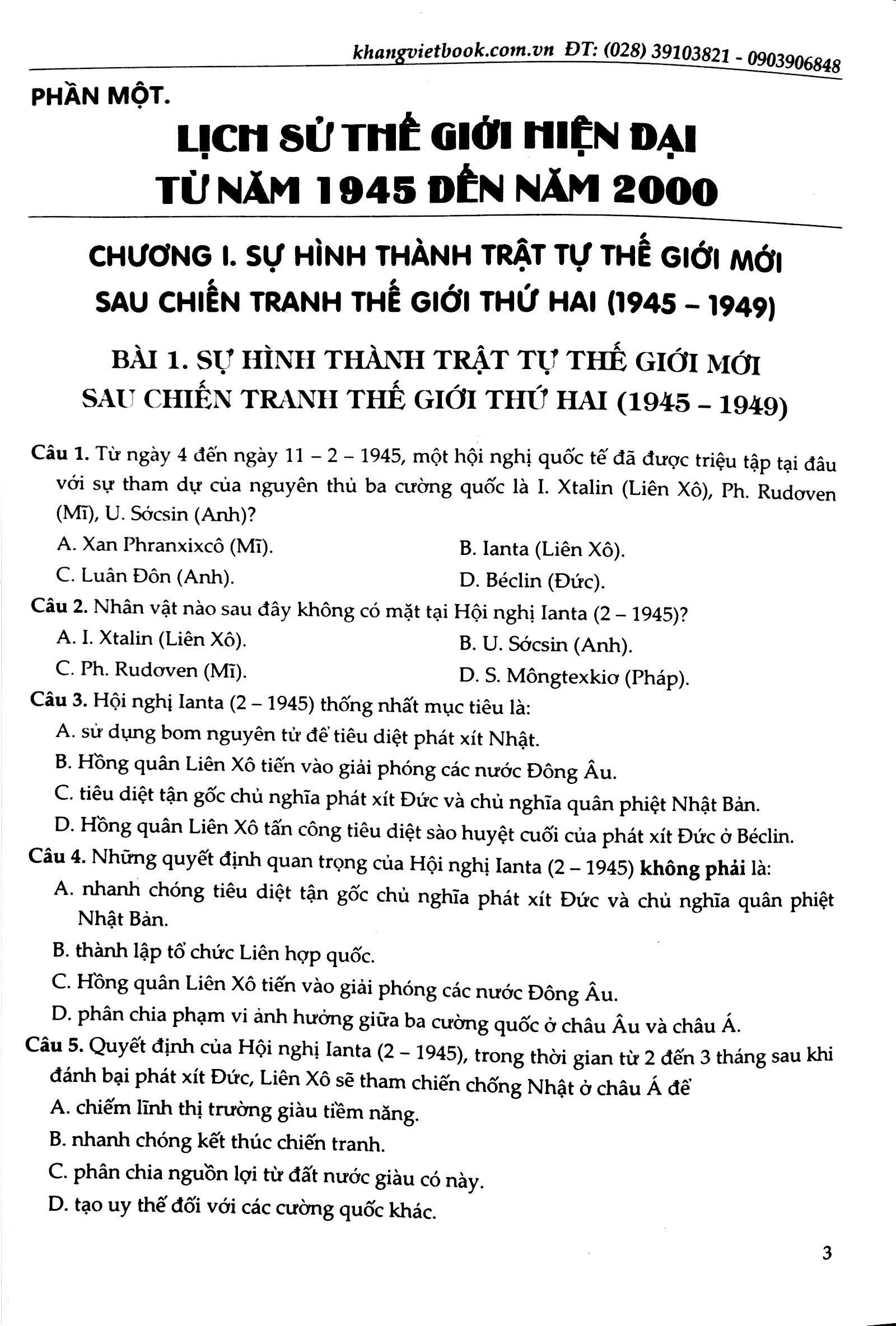 Sách - Hướng Dẫn Ôn Tập Nhanh - Hiệu Quả Câu Hỏi Và Bài Tập Trắc Nghiệm Lịch Sử 12