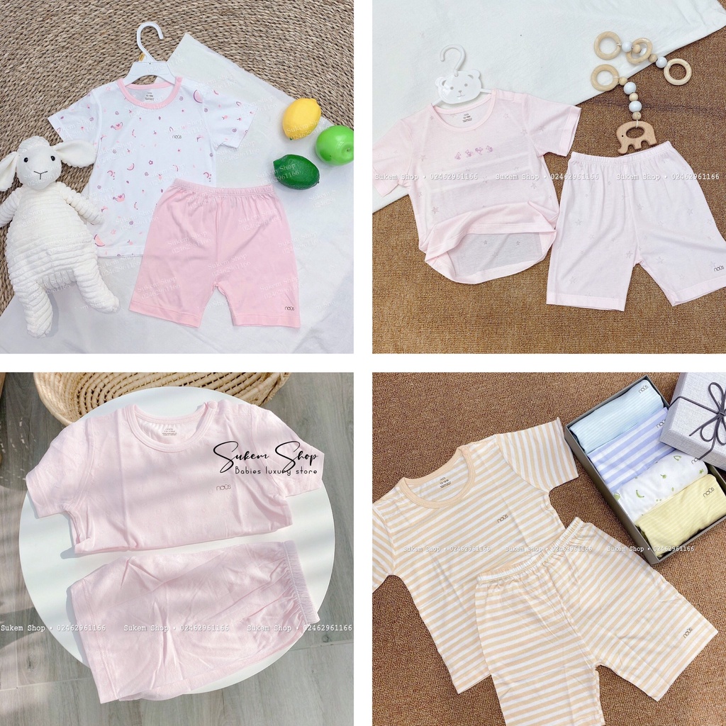 Bộ cài vai cộc thường trắng hồng sz 12-18m