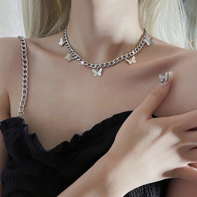 Vòng cổ Mặt Hình Bướm Phong Cách Hàn Quốc Thời Trang Cho Nữ