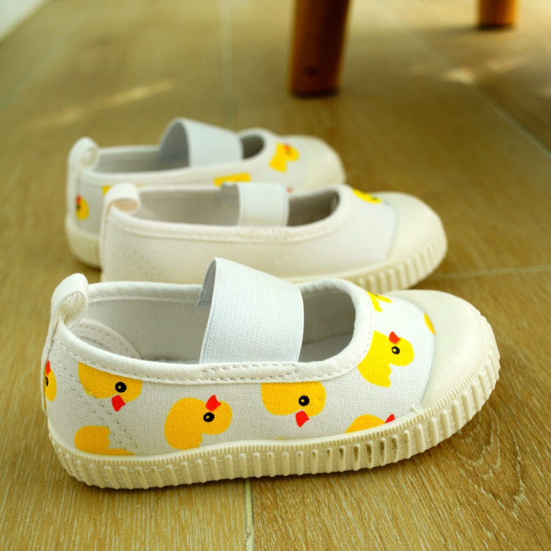 Giày Vải canvas Mũi Vuông Dễ Thương Cho Bé Gái