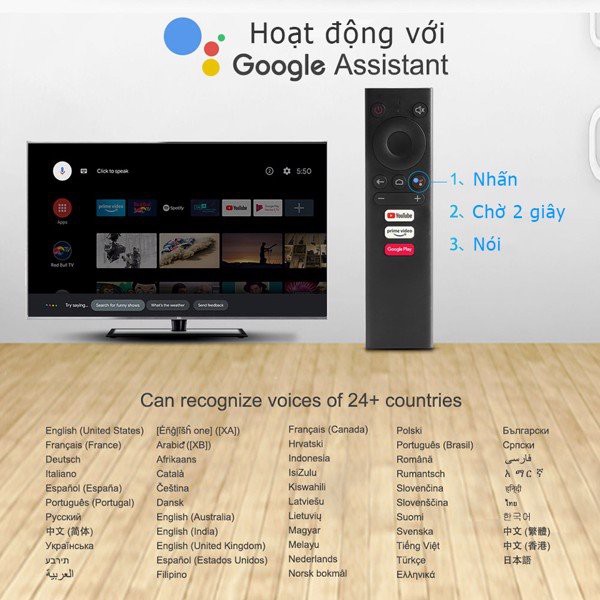 MECOOL KM9 Pro ANDROID TV 10, Chip S905X2, 2GB/16GB, Bluetooth 5.0, Wifi 2.4G và 5G, Tìm kiếm bằng giọng nói Tiếng Việt