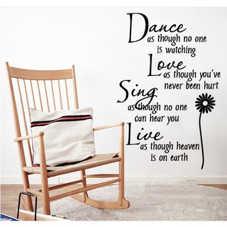 Decal trang trí chũ Tiếng Anh Dance
