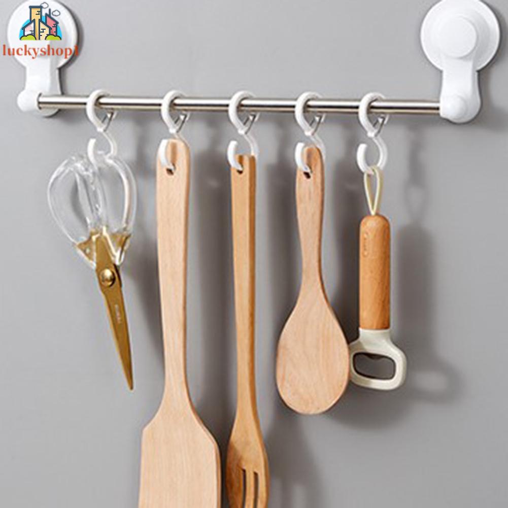 Móc 3 * 6,5Cm 8 Chiếc Bền. Pp + Dây Thép Trong Suốt Chất Lượng Cao Màu Trắng