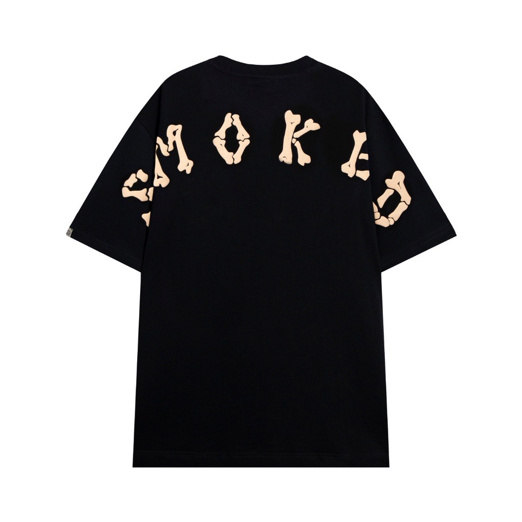 Áo Thun SMOKED Form Rộng Tay Lỡ Chất Liệu Cotton, Áo Phông Unisex Nam Nữ