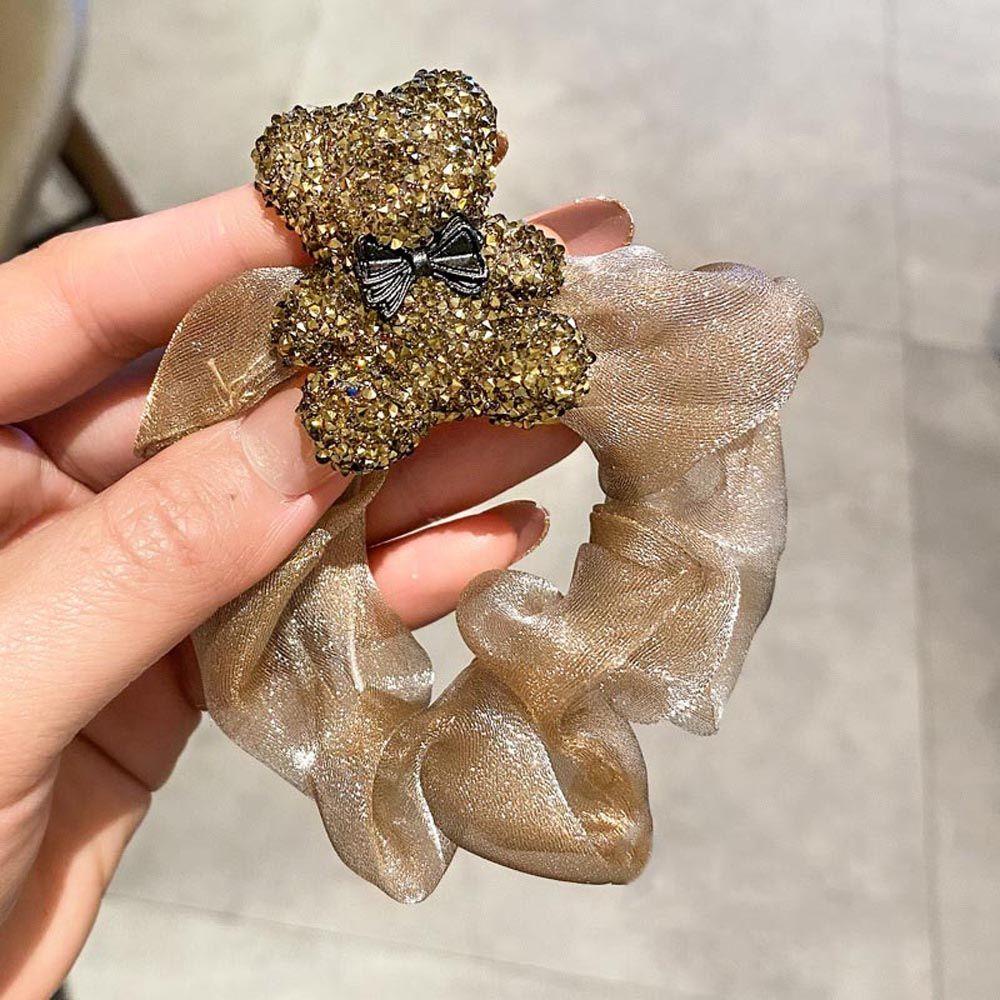 Dây Buộc Tóc Đuôi Ngựa Hình Gấu Phong Cách Hàn Quốc Thanh Lịch Cho Nữ Giá Đỡ