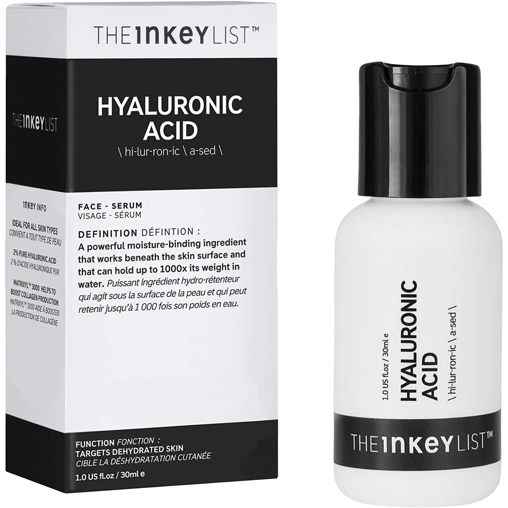 The Inkey List Hyaluronic Acid Serum cấp ẩm, phục hồi da, chống lão hóa [30ml]