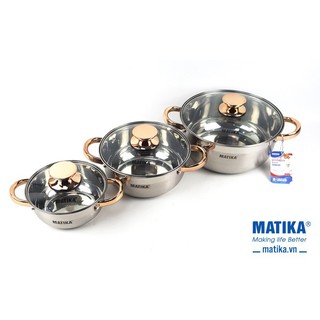 BỘ NỒI INOX 3 ĐÁY MATIKA MTK-C3