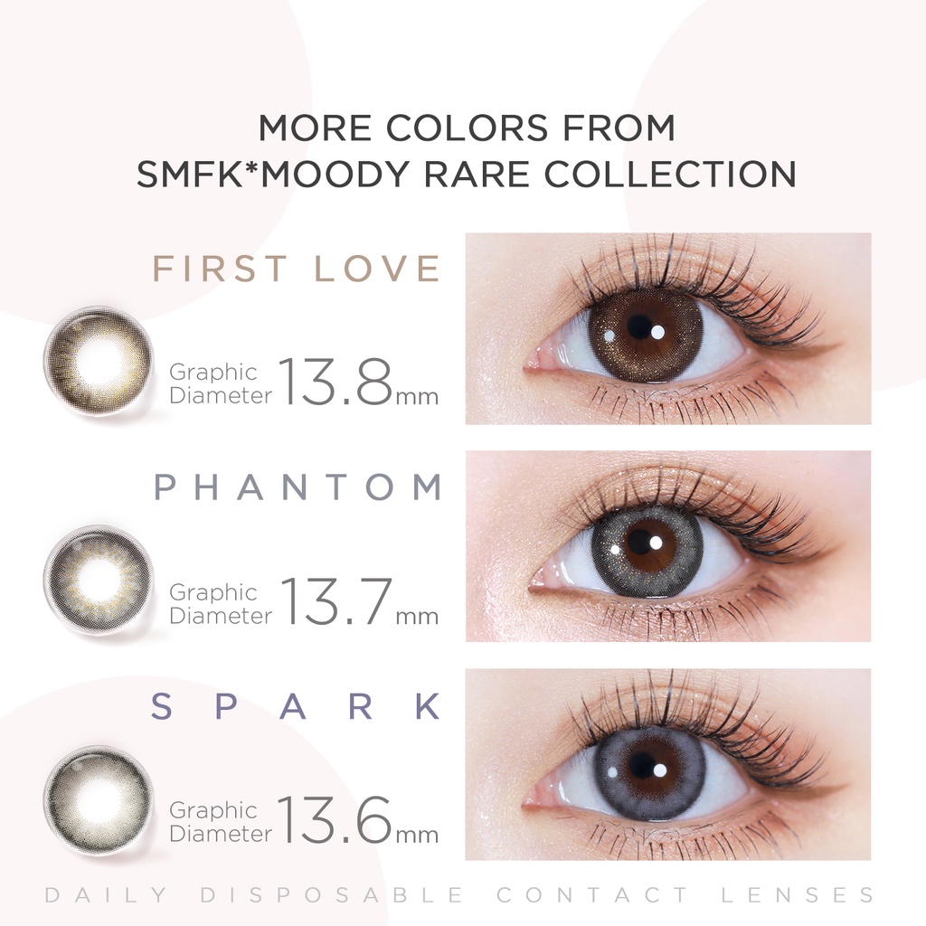 Hộp 10 kính áp tròng Moody Fairy dòng SMFK*14.2mm sử dụng hàng ngày