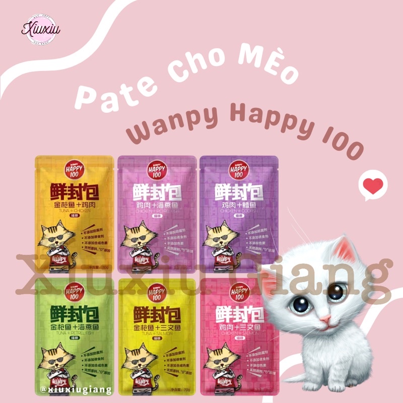 Pate Cho Mèo Wanpy Happy 100 70gr - Xiuxiu Giang thumbnail