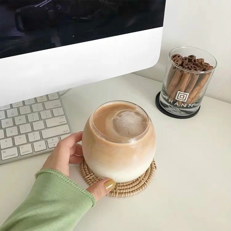 LY CỐC THỦY TINH TRÒN BONBON, ĐÁY MỎNG PHONG CÁCH HÀN QUỐC | BigBuy360 - bigbuy360.vn