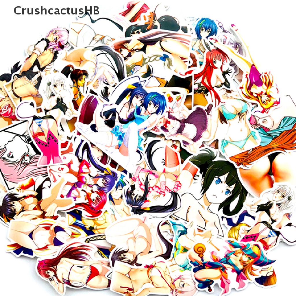 [CrushcactusHB] 100Pcs Sexy Girls Anime Stickers DIY Scrapbook Suitcase Laptop Guitar Stickers Hot Sell