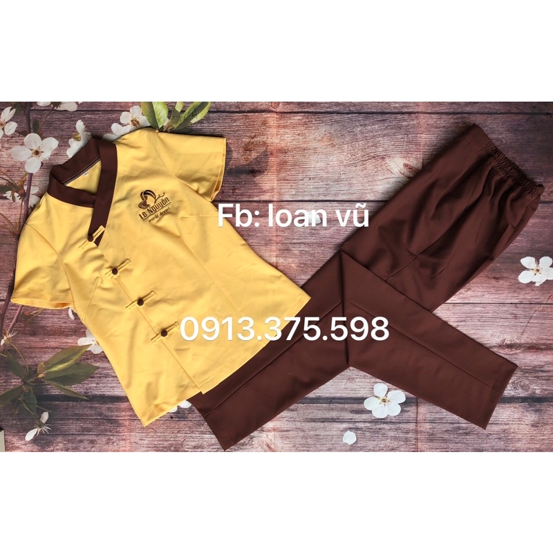 Đồng phục SPA cao cấp thêu tên logo