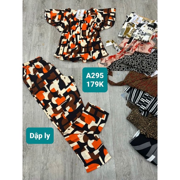 Bộ dập ly quần dài
