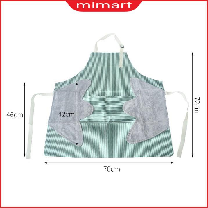 Tạp dề nấu ăn chống thấm nước, tạp dề nấu ăn có miếng lau tay túi đựng đồ kiểu nhật bản