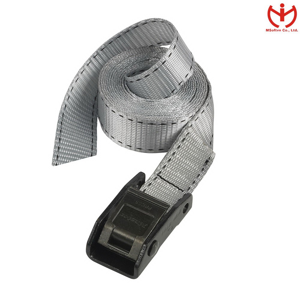 Dây đai ràng vali hành lý Master Lock 3112 DAT màu xám dài 5m rộng 25mm - MSOFT