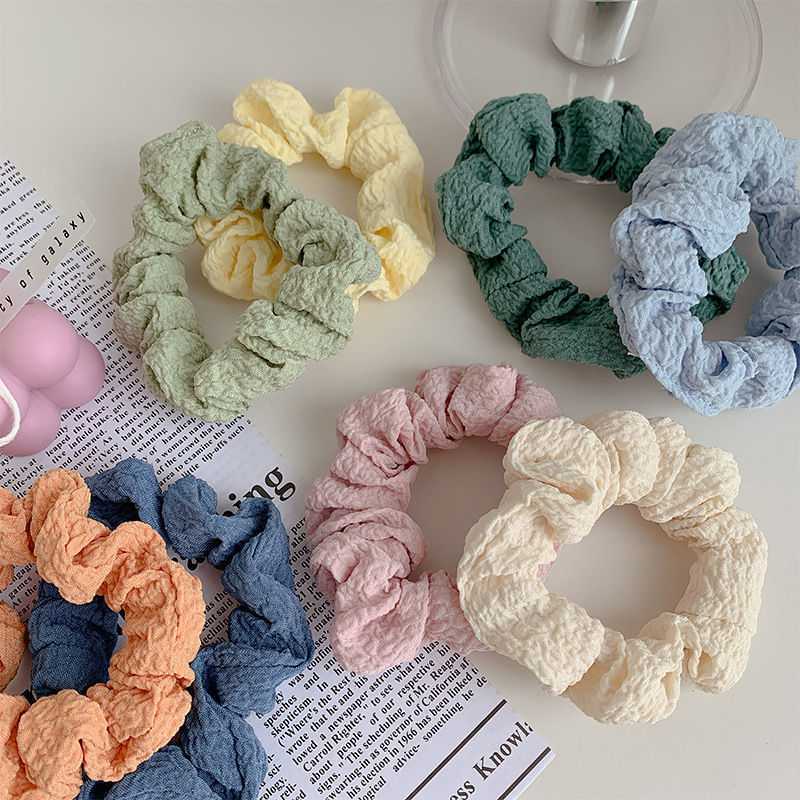 Dây buộc tóc co giãn màu sắc ngọt ngào phong cách Hàn Quốc thời trang cho nữ