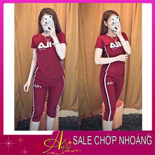 [MẪU BÁN CHẠY] Đồ Bộ Thun Nữ Thun Cotton Mềm Mịn Thêu Chữ - Annashop2810