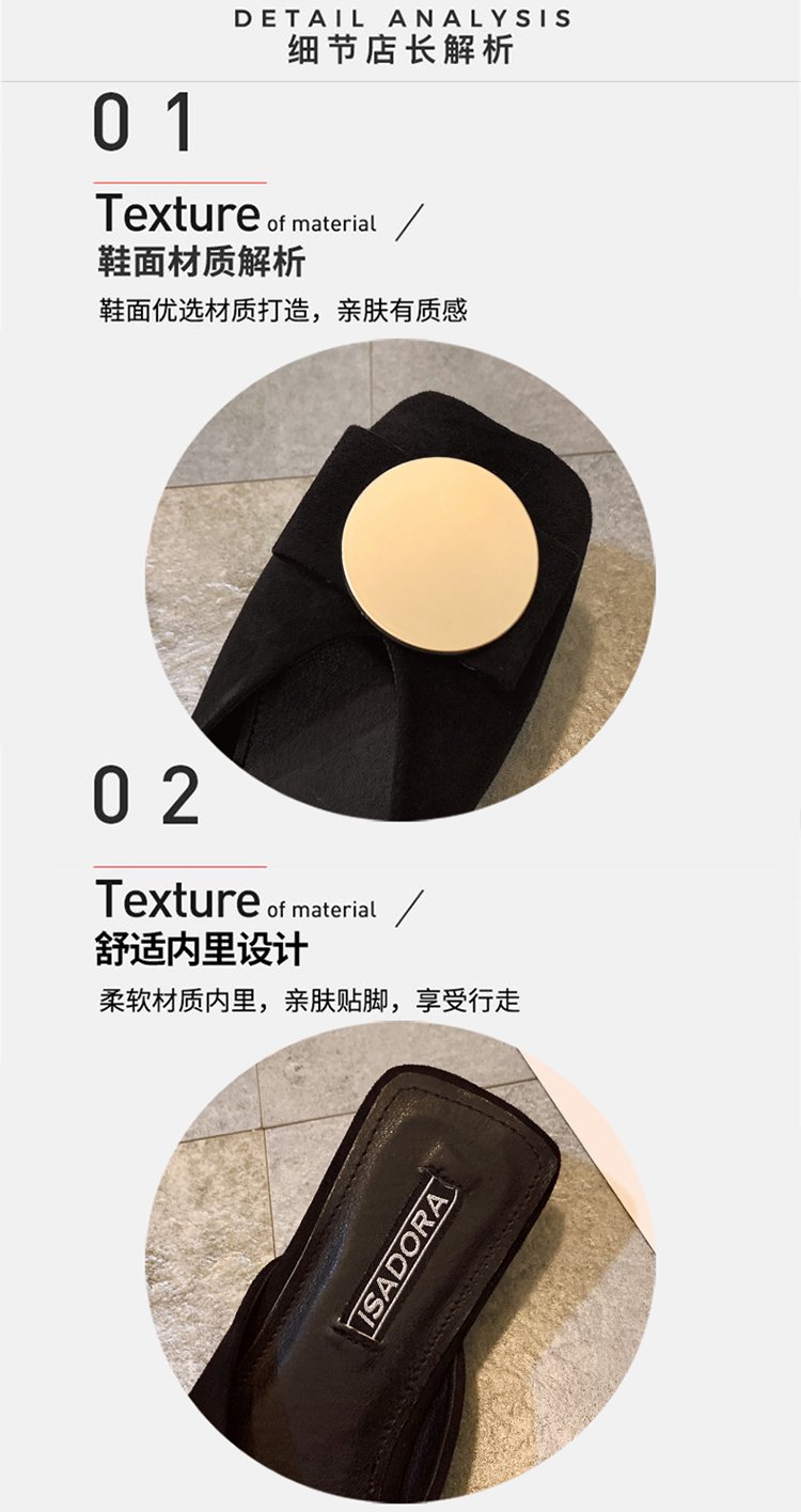 Dép bít mũi gót vuông thấp phong cách Hàn Quốc dễ thương dành cho nữ | BigBuy360 - bigbuy360.vn