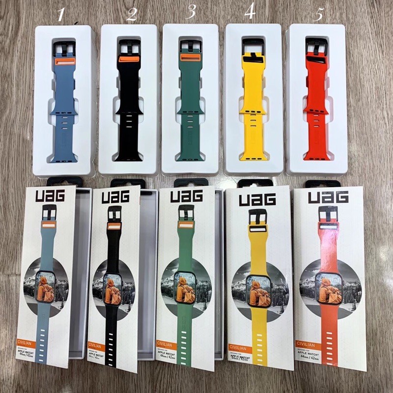 Dây đeo Đồng hồ thông minh Aw, iwatch, Hwatch, T50 mẫu cao su UAG cách điệu cá tính